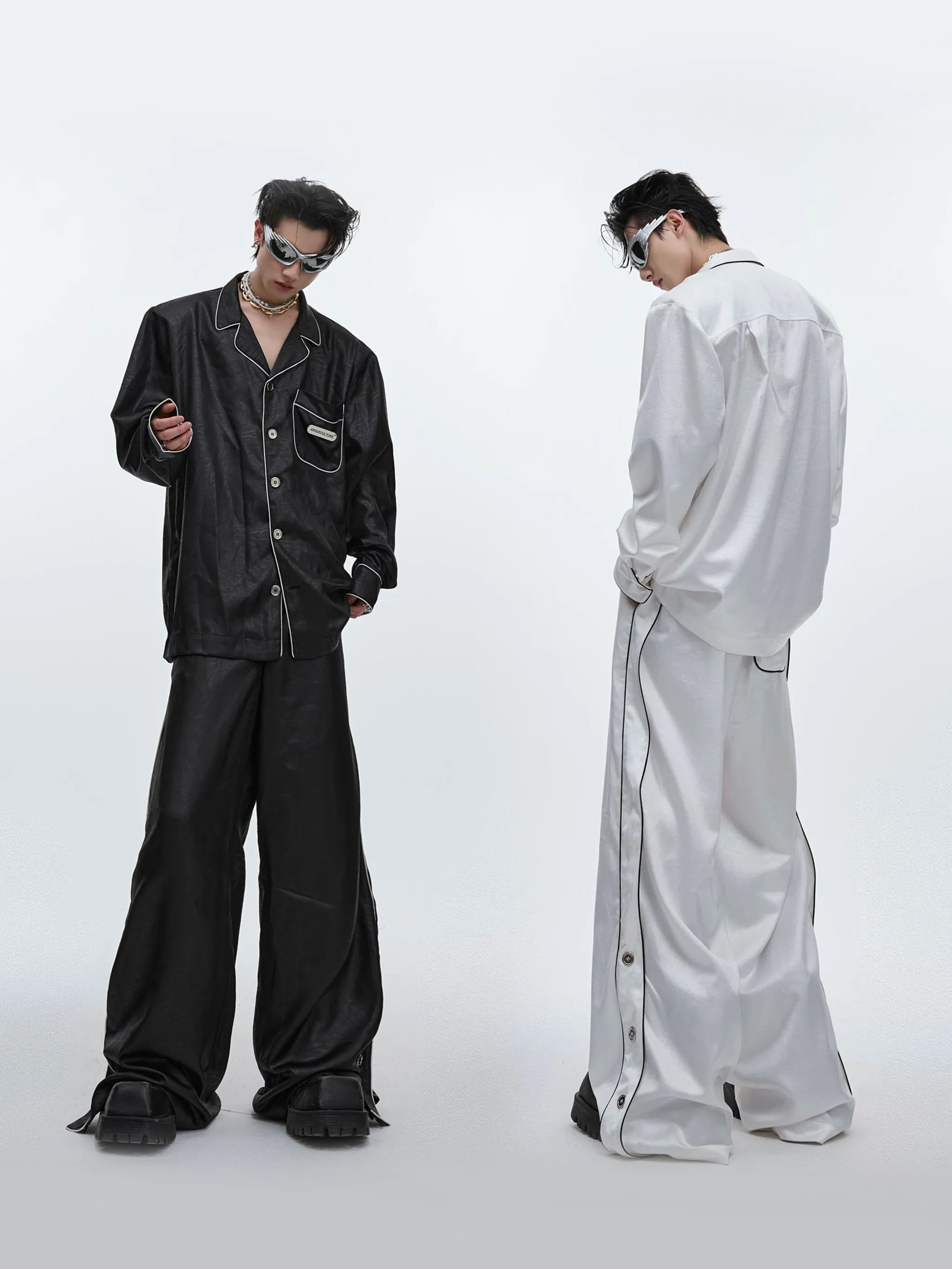 【24s Aug.】High-end Ice Silk Loungewear Pajamas Set