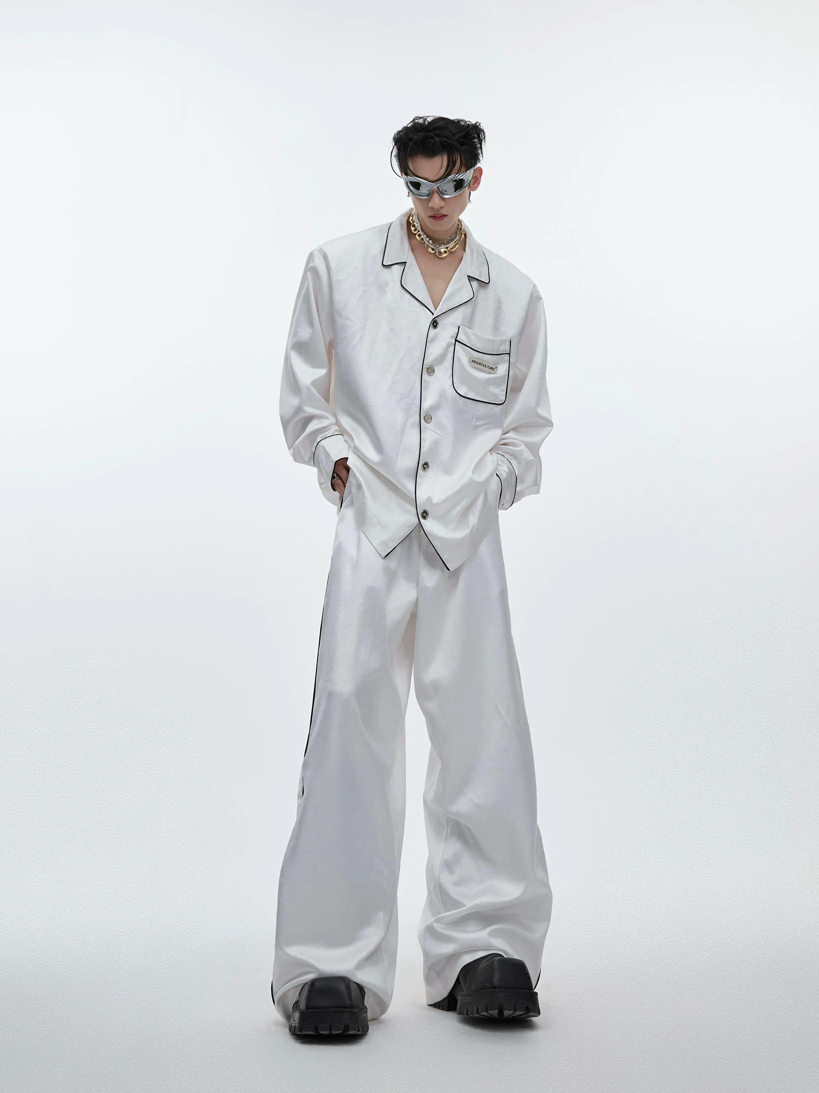 【24s Aug.】High-end Ice Silk Loungewear Pajamas Set