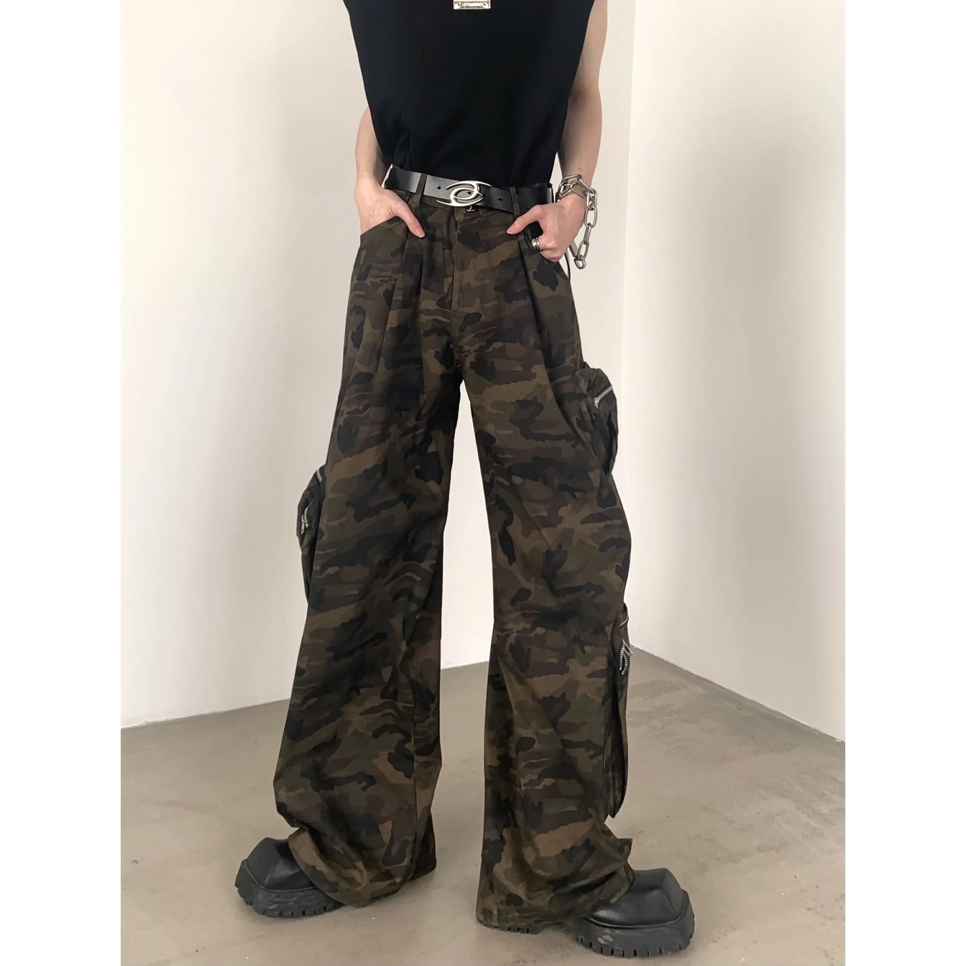 【24s June.】Vintage Camouflage Loose Cargo Pants