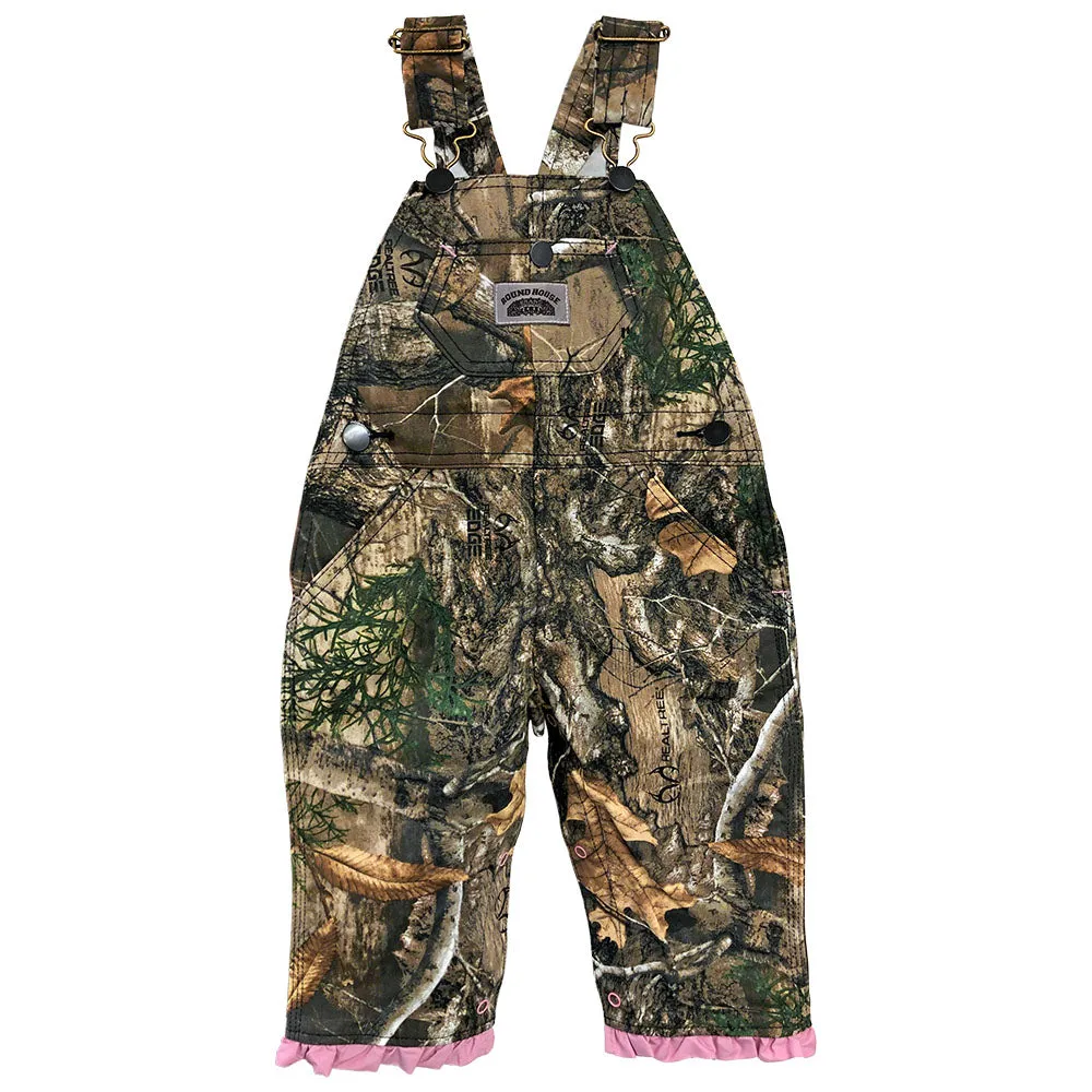 #428 Girls Realtree® Kids Playwear Pink Ruffle Bib Overalls