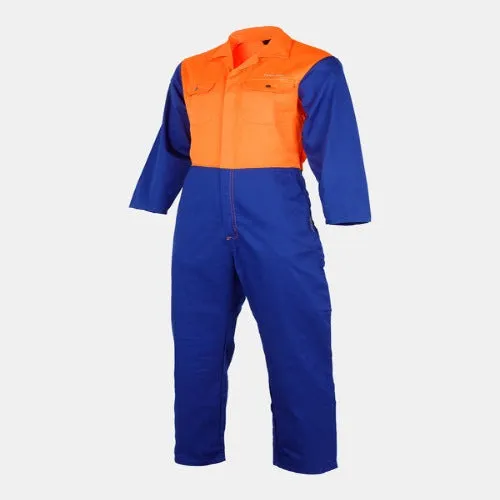 Betacraft Utility Hi Vis Polycotton Overalls - Orange/Navy