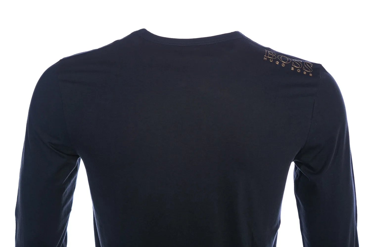 BOSS Togn Long Sleeve T Shirt in Navy & Gold