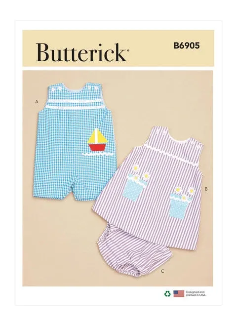 Butterick Baby Overalls, Dress and Panties B6905