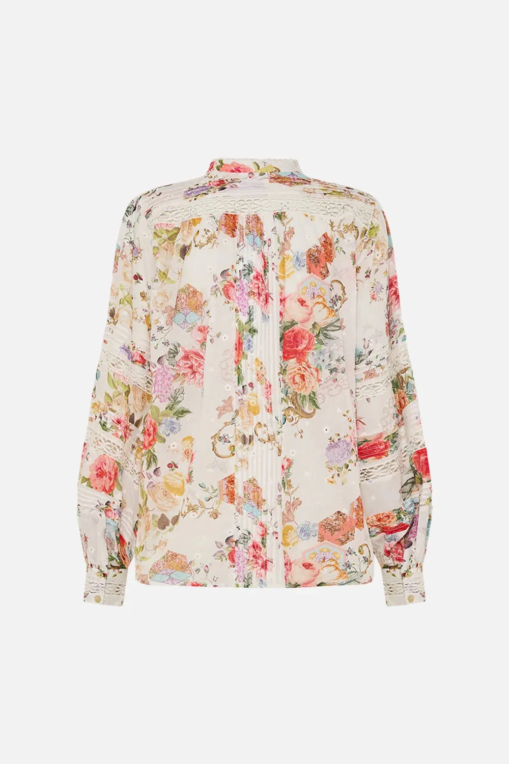 CAMILLA SEW YESTERDAY BLOUSON SLEEVE BLOUSE WITH YOKE AND PINTUCKS