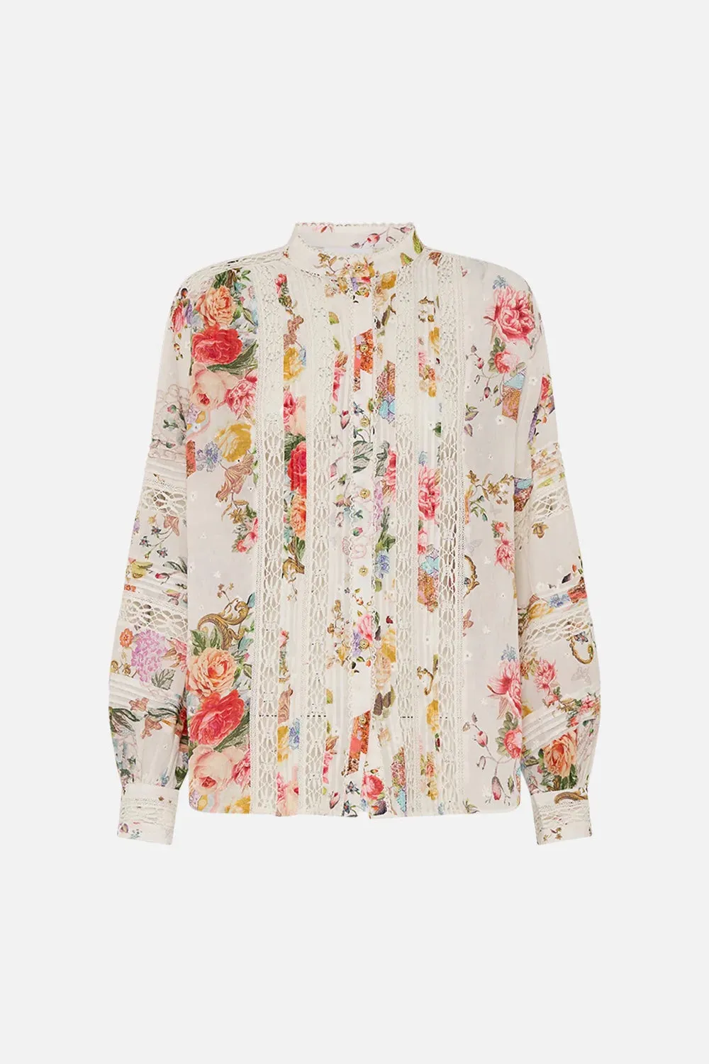 CAMILLA SEW YESTERDAY BLOUSON SLEEVE BLOUSE WITH YOKE AND PINTUCKS