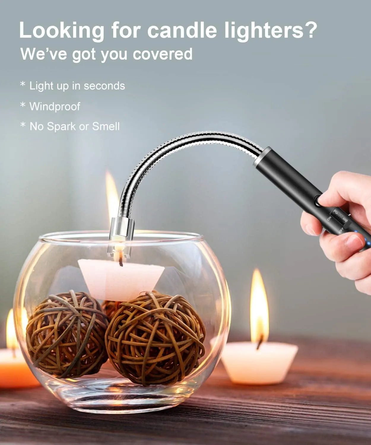 Candle Lighter Camping Lighter Grill Lighter USB Lighter