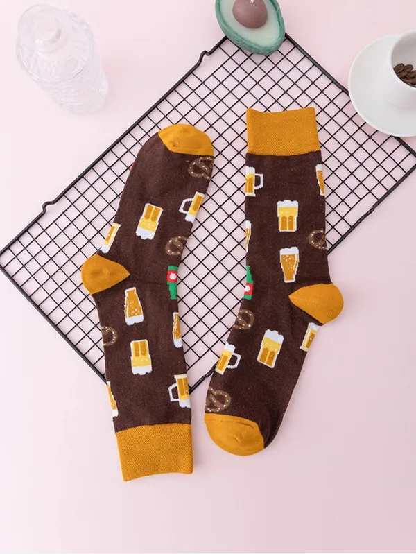 Contrast Color Split-Joint Sweat-Absorbing Socks Accessories