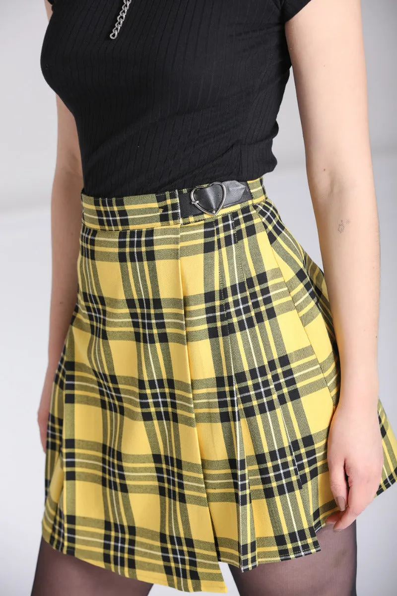 Corey Plaid Mini Skirt by Hell Bunny