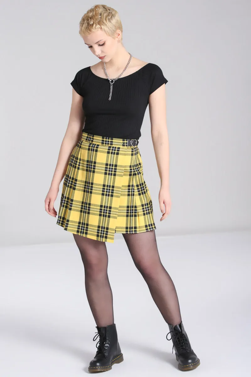 Corey Plaid Mini Skirt by Hell Bunny