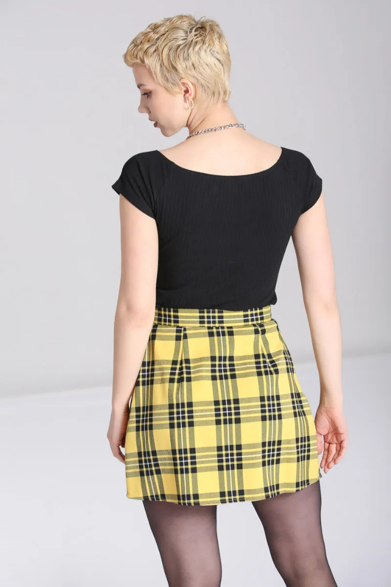 Corey Plaid Mini Skirt by Hell Bunny