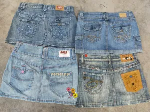 CR2107 Y2K Denim Skirts - 12 Pcs