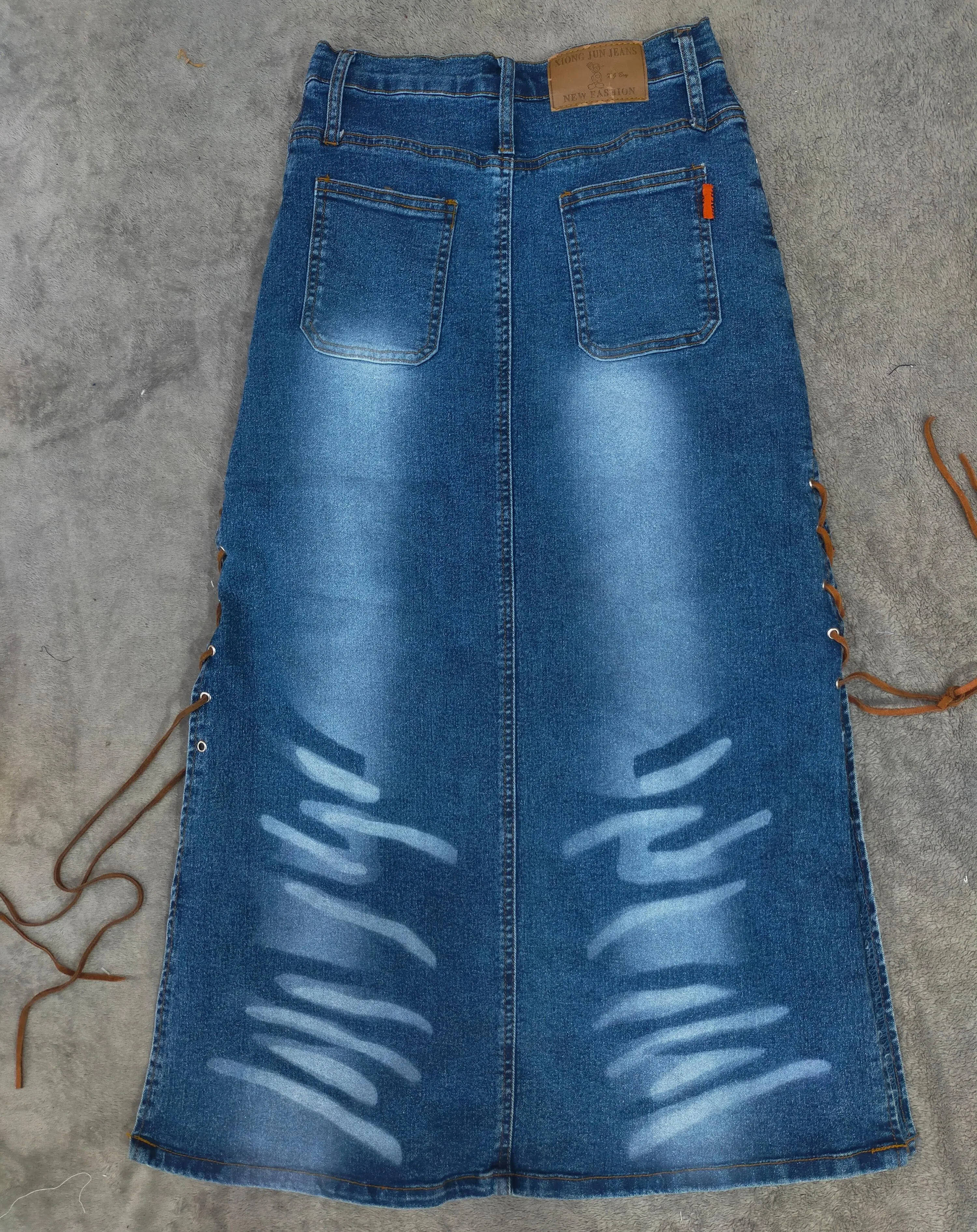 CR2139 Y2K Denim Long Skirts