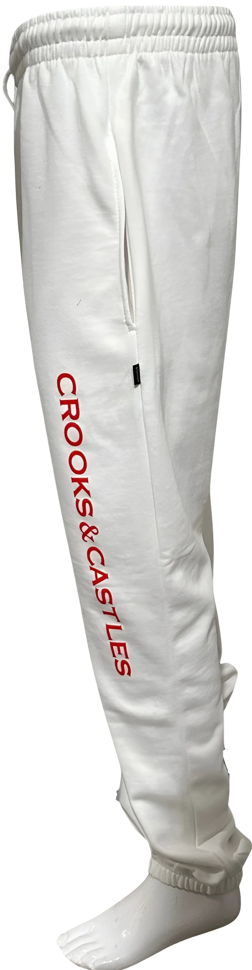 ^CROOKS & CASTLES^ (WHITE) ~RULING ANGEL~ JOGGER SWEATPANTS