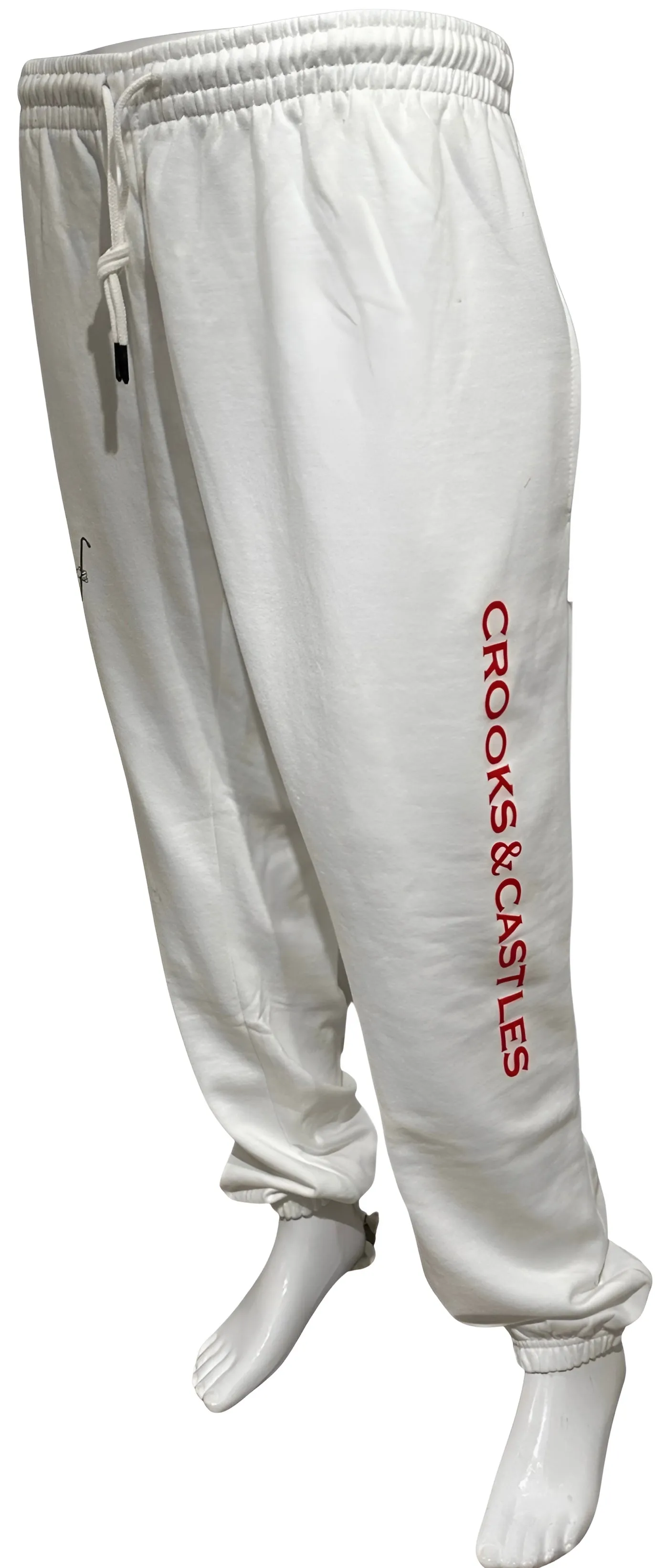 ^CROOKS & CASTLES^ (WHITE) ~RULING ANGEL~ JOGGER SWEATPANTS