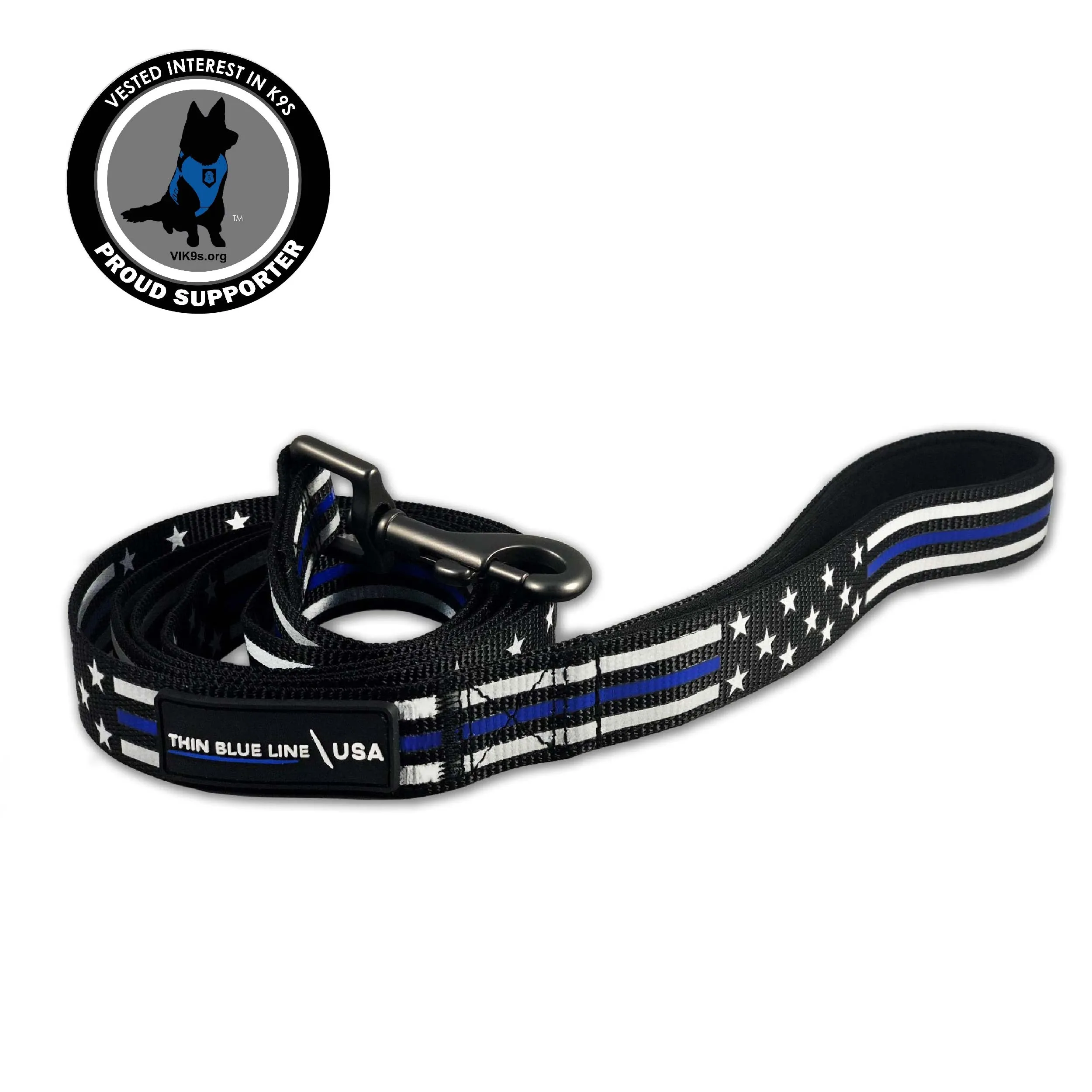 Dog Leash - Thin Blue Line Stars & Stripes