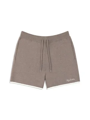 Enzo Knit Shorts- Taupe Grey