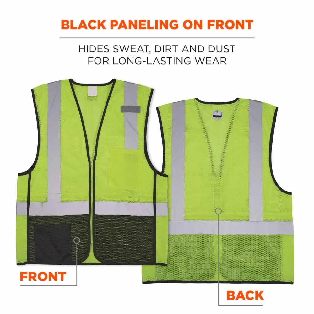 Ergodyne 23019 8210ZBK 4XL/5XL Lime Hi Vis Safety Vest