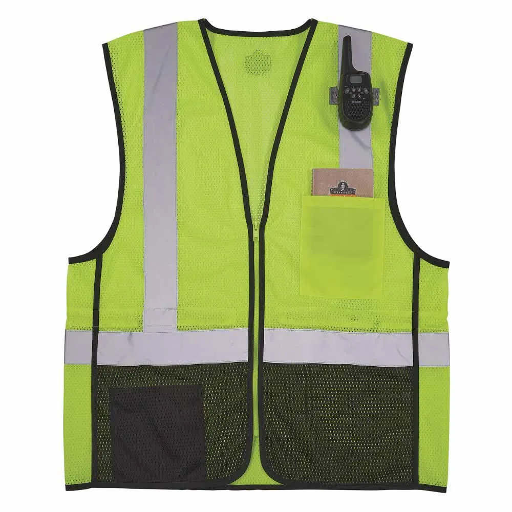 Ergodyne 23019 8210ZBK 4XL/5XL Lime Hi Vis Safety Vest