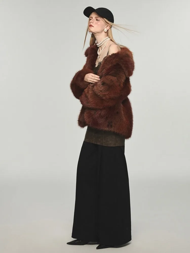 Fake Fur Gradient Windproof Loose Coat【s0000005004】