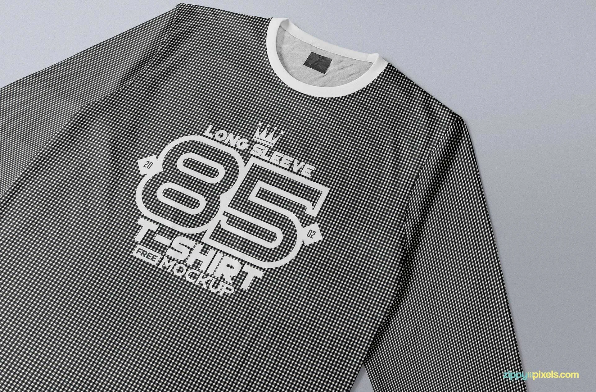 Free Long Sleeve T-shirt Mockup