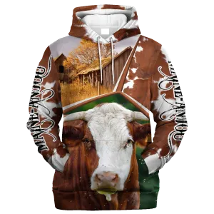 Funny Maine Anjou Farm In The Fall Hoodie