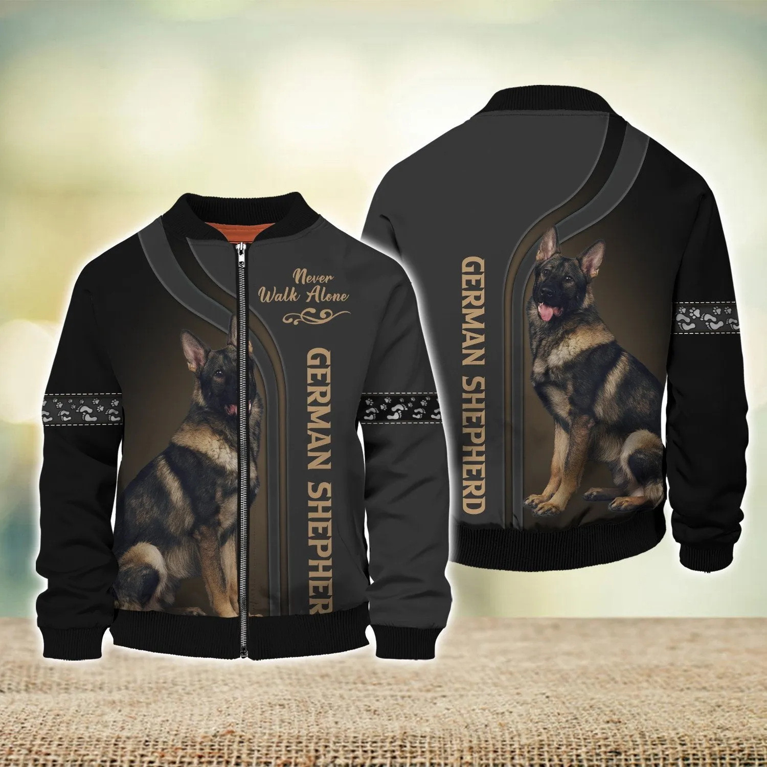 German Shepherd Love Never Walk Alone 3D Full Print Shirts Version 2, Shirt For Dog Lovers, Dog Memorial Gifts for loss of Dog