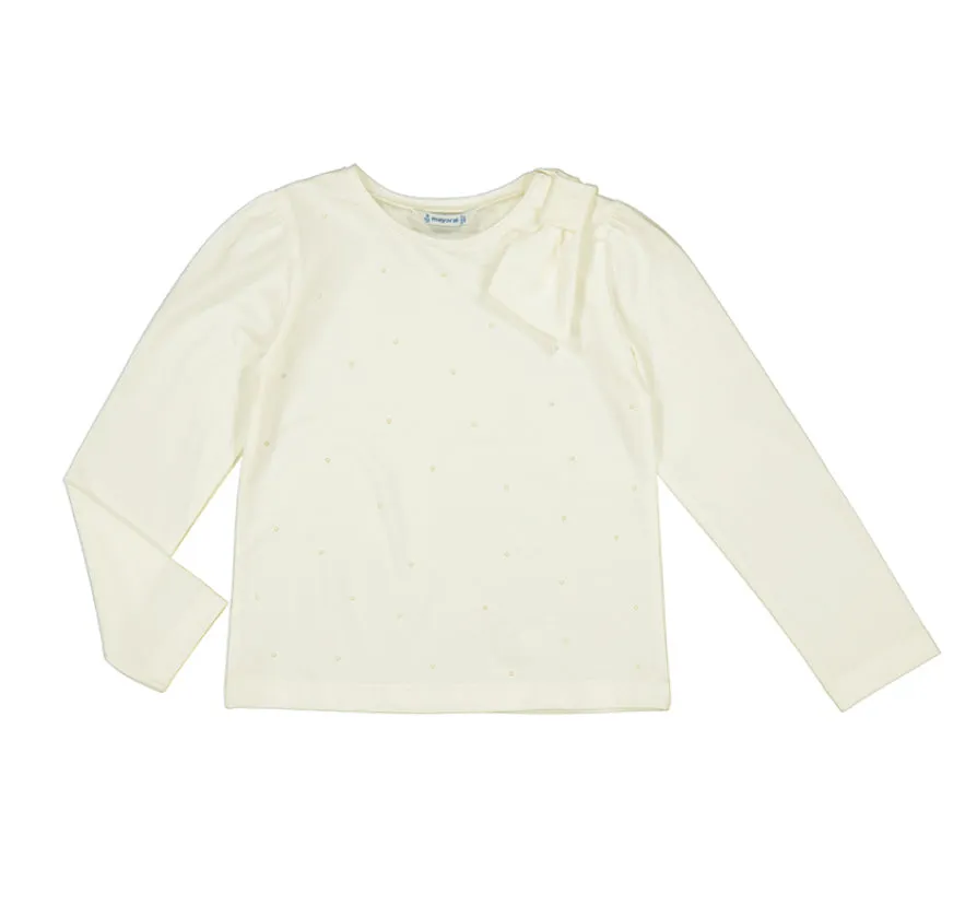 Girls L/s T-shirt- Natural