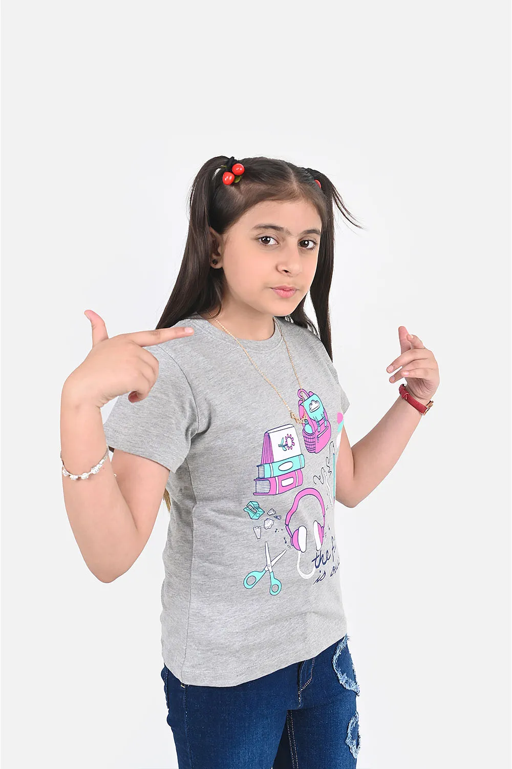 Girl's Short Sleeves Graphics Tee