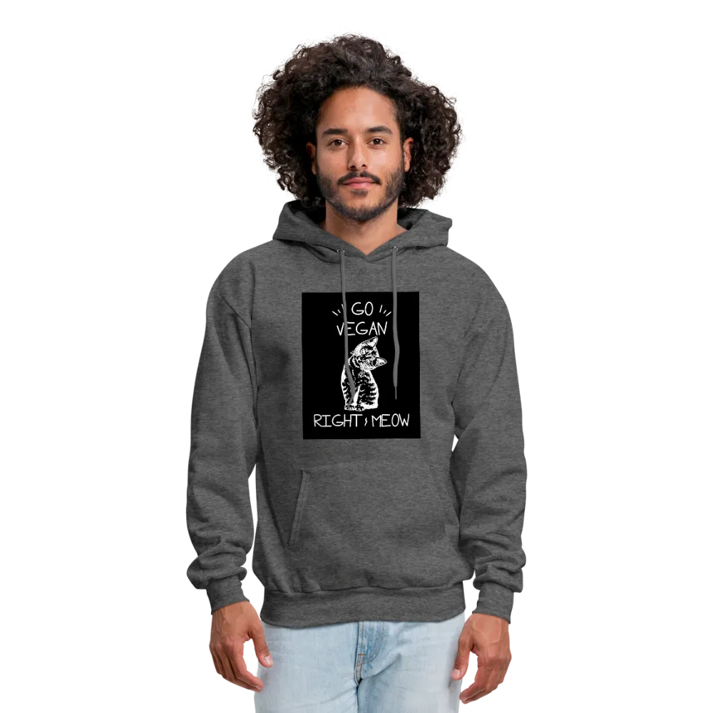 Go Vegan Right Meow Men's Hoodie