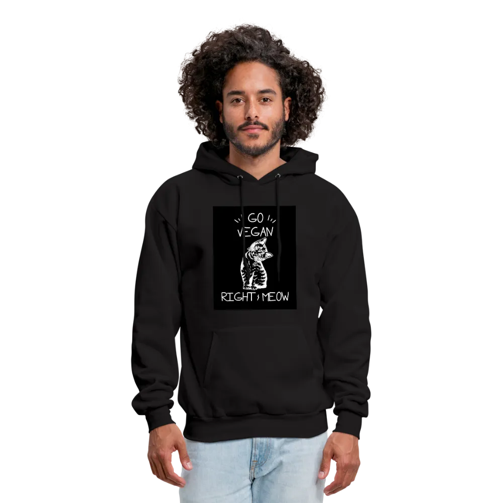 Go Vegan Right Meow Men's Hoodie