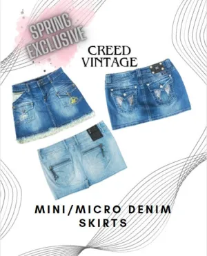 HE171 Y2K "Spring Exclusive" Mini/Micro Denim Skirts - 15 Pcs