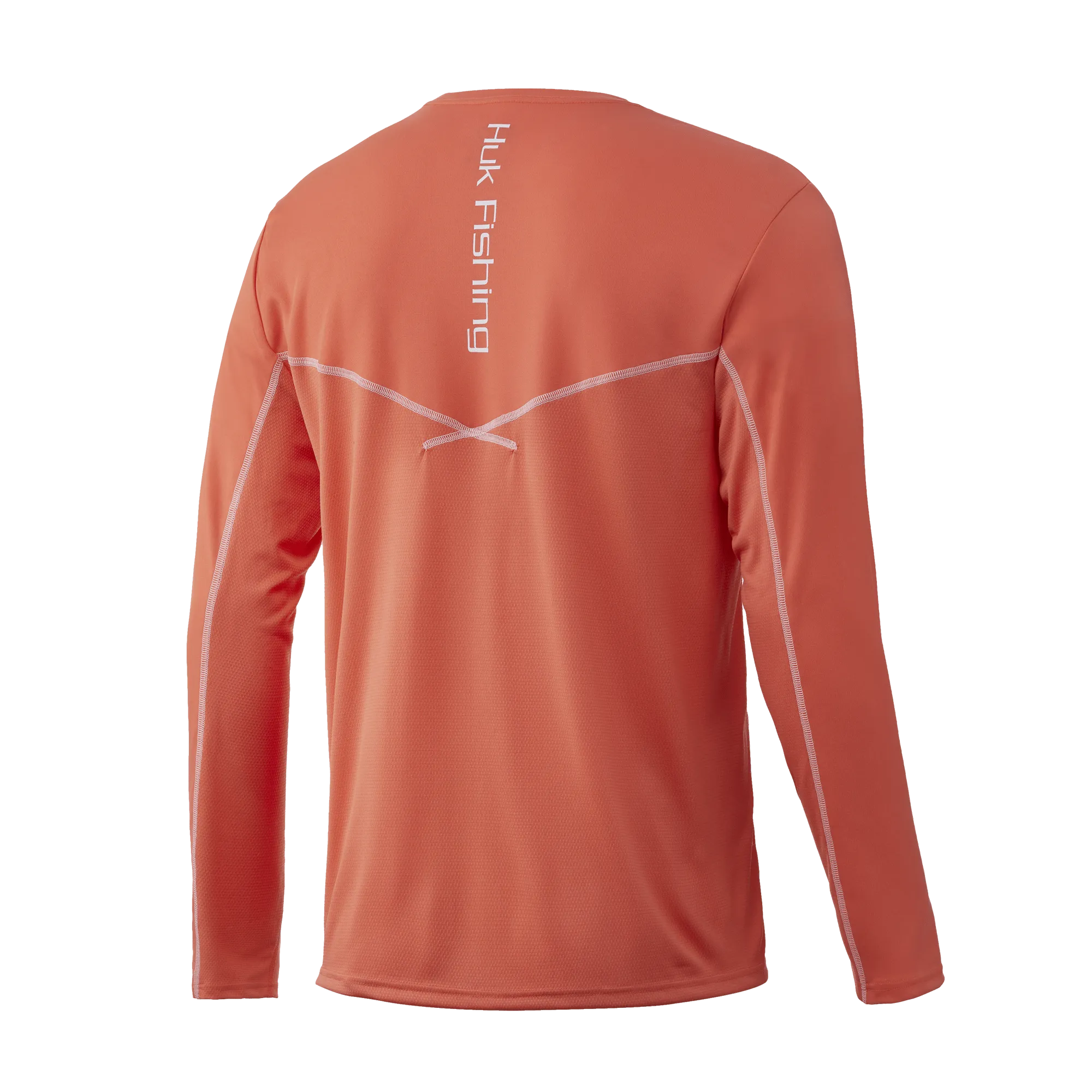 Icon X Long Sleeve Shirt- Fusion Coral