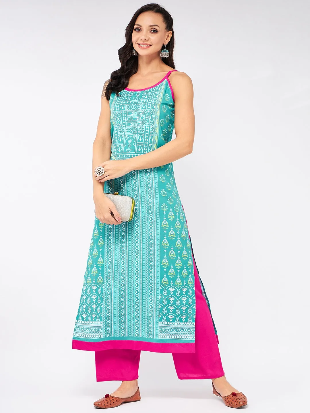 Jaipur Haat Strappy Placement Kurta