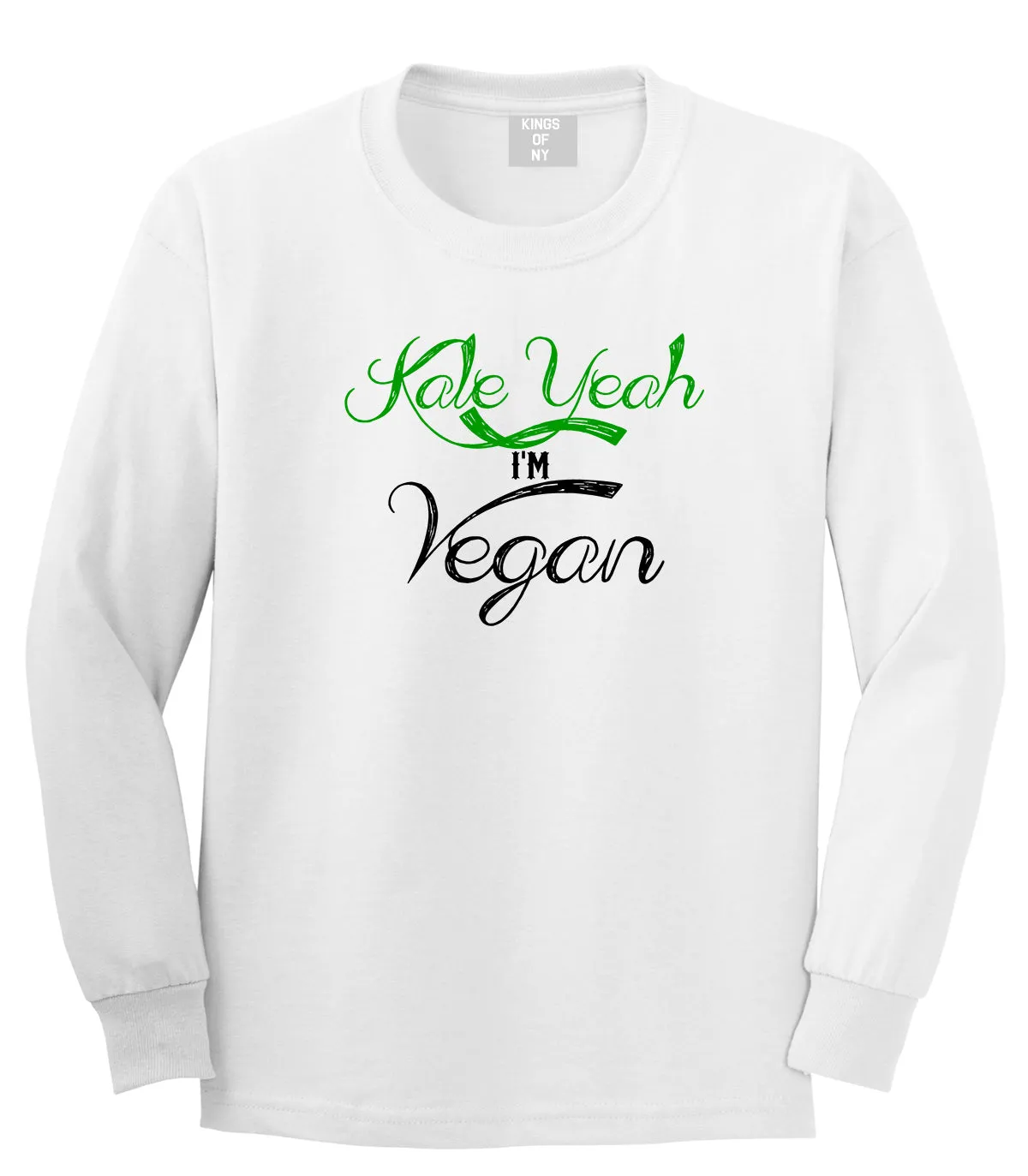 Kale Yeah Im Vegan Mens Long Sleeve T-Shirt