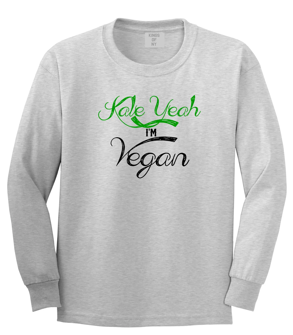 Kale Yeah Im Vegan Mens Long Sleeve T-Shirt