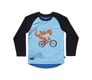 Kids Ride Shotgun Dino Windproof Kids Mountain Biking Jersey