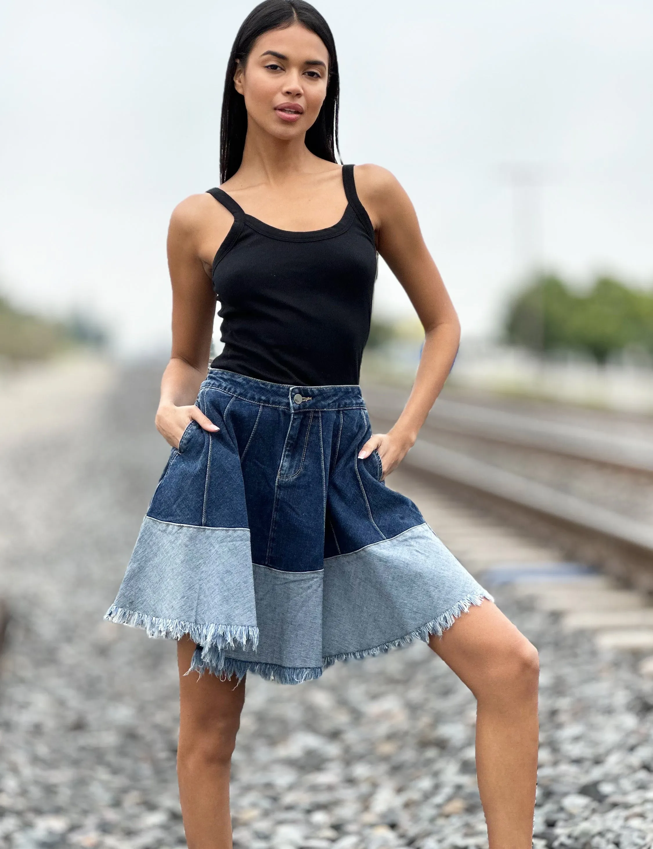 Let's Go Denim Skirt