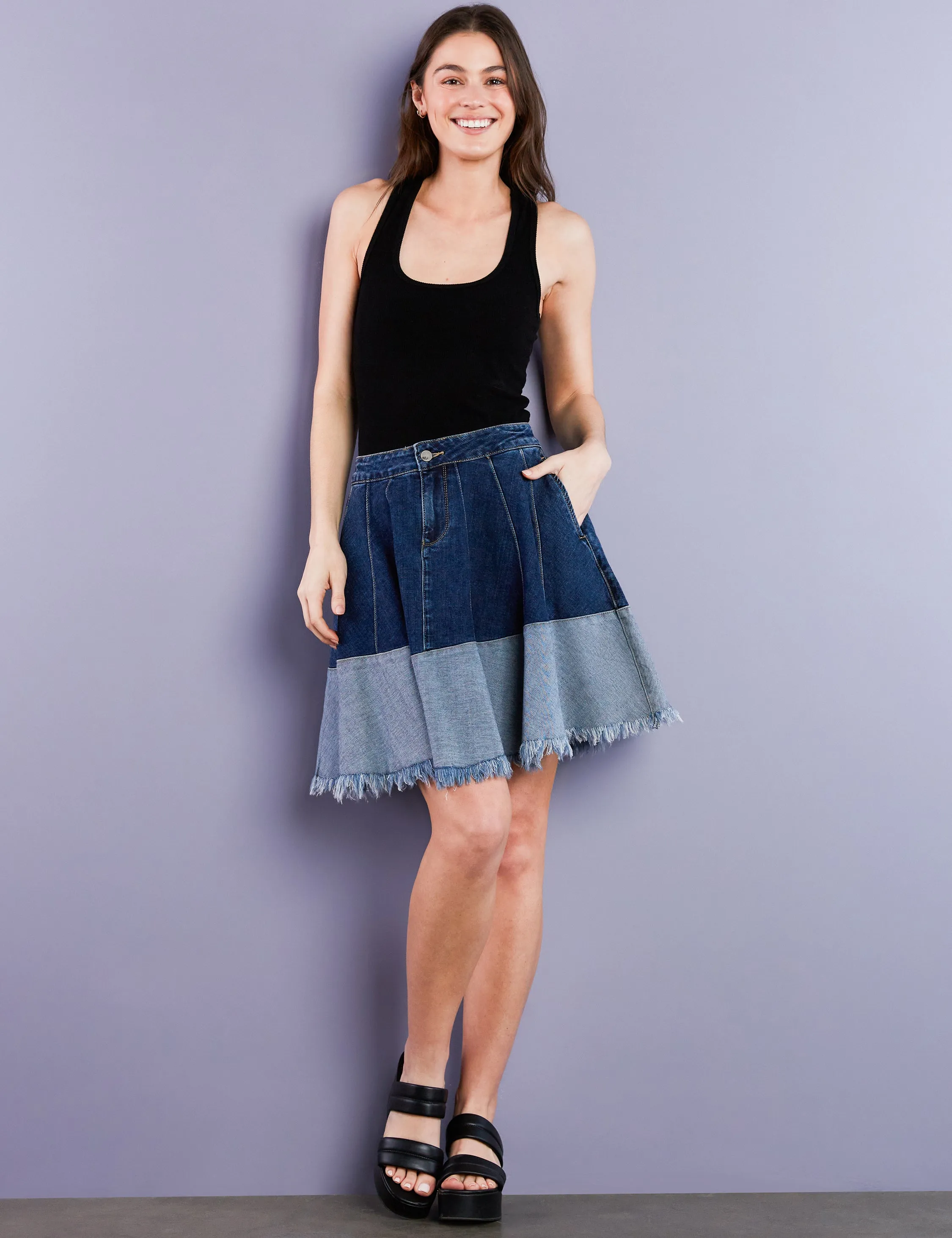 Let's Go Denim Skirt