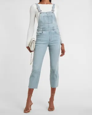 Light Wash Straight Jean Overalls in Light Wash