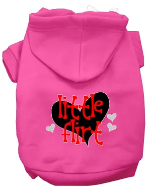 Little Flirt Screen Print Dog Hoodie Bright Pink Xxl