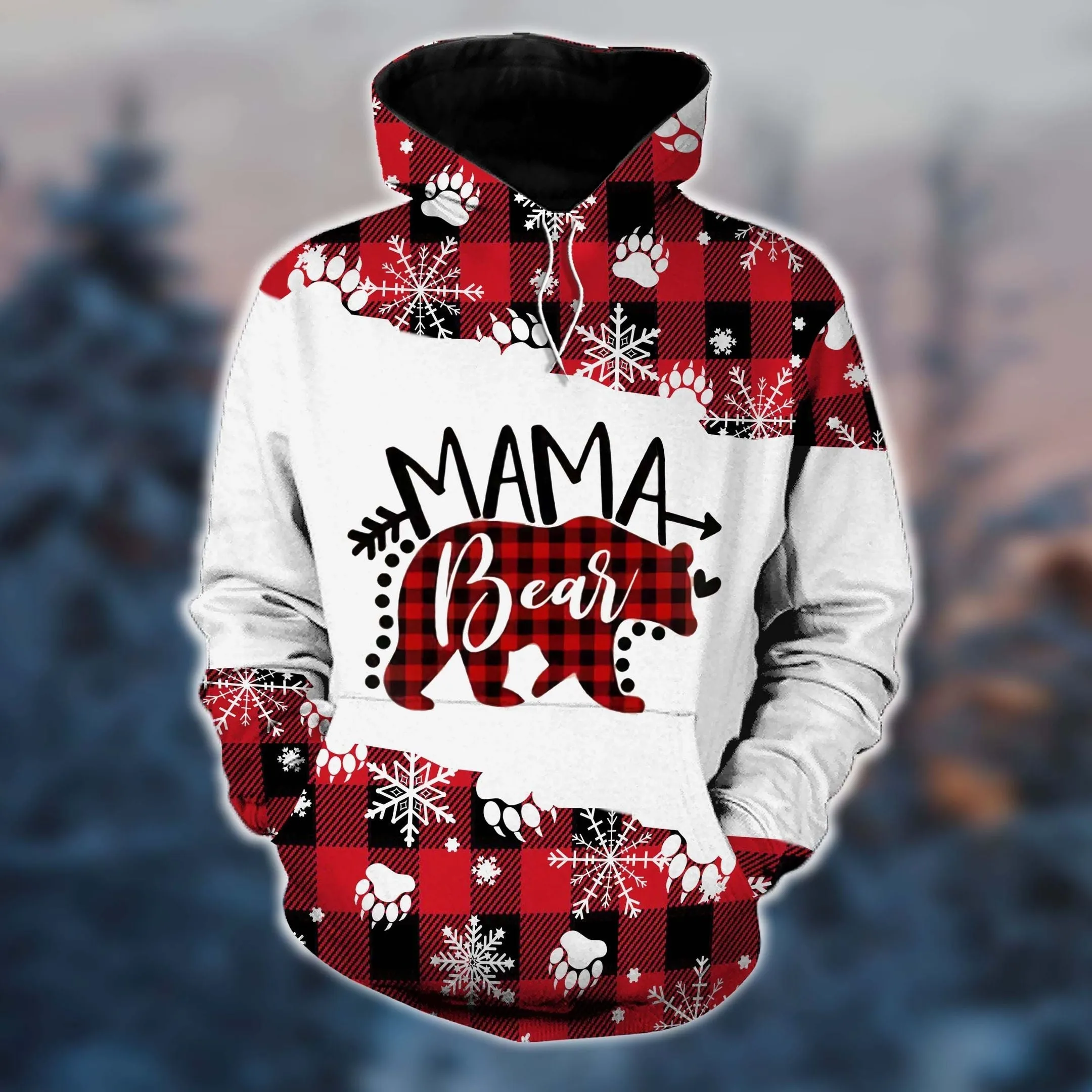 Mama Bear Christmas Hoodie Nana Xmas Hoodie