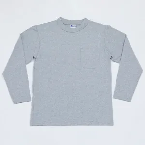 Mock Neck Long Sleeve Tee (Heather Gray)