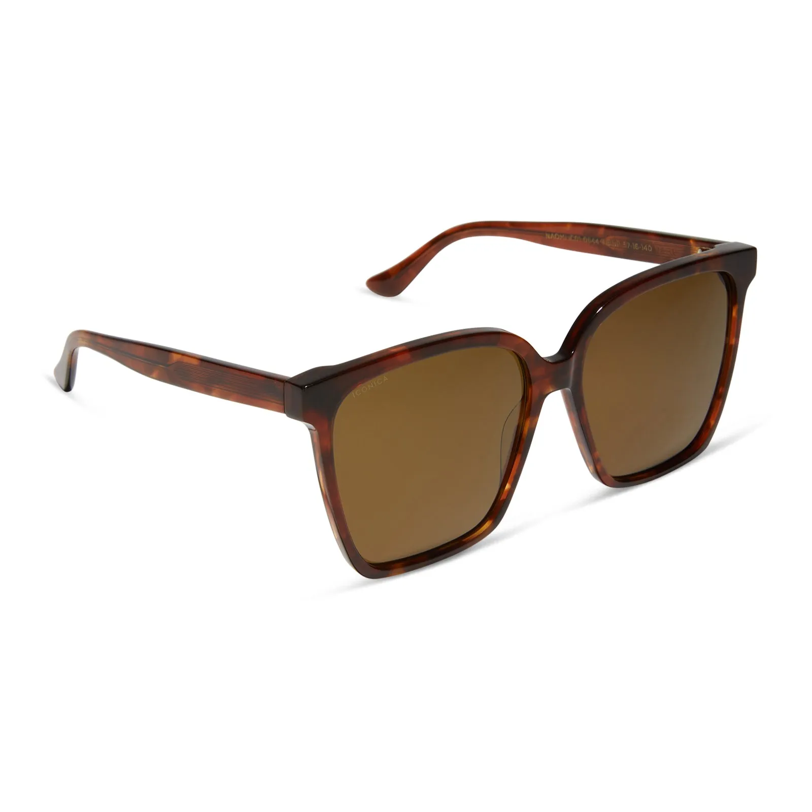 NAOMI - SALTED CARAMEL TORTOISE   BROWN   POLARIZED SUNGLASSES