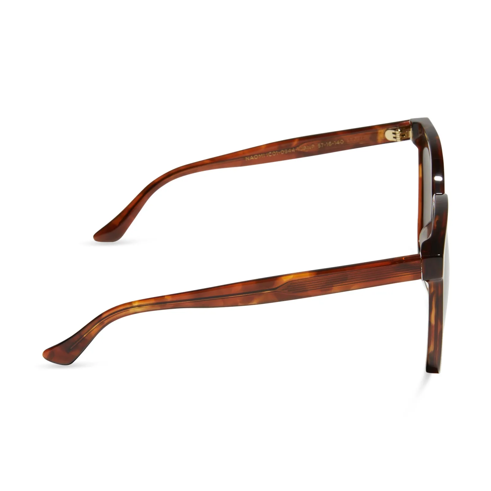 NAOMI - SALTED CARAMEL TORTOISE   BROWN   POLARIZED SUNGLASSES