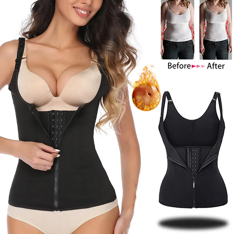 Neoprene Sauna Sweat Vest Waist Trainer Cincher Women Body Shaper Slimming Corset Shapewear Trimmer Workout Thermo Tummy Control