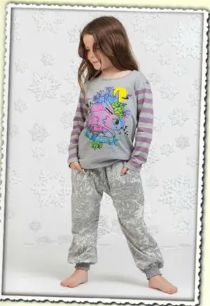 Paper Wings Girls Grey Trekkie Pants