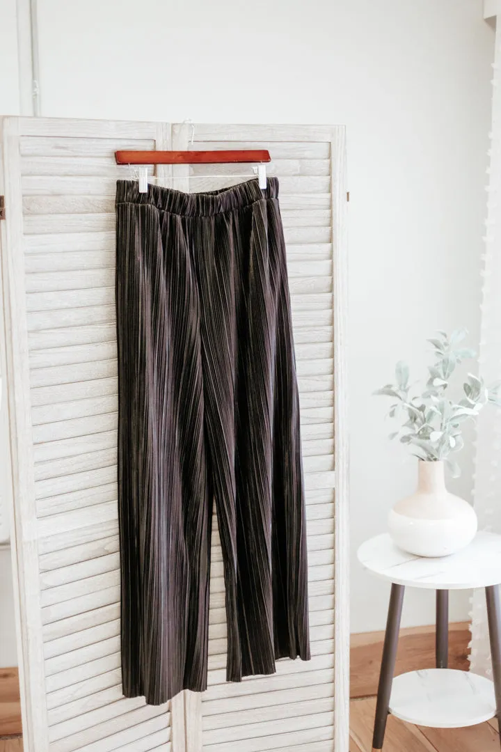 PLUS Satin Pleated Pants