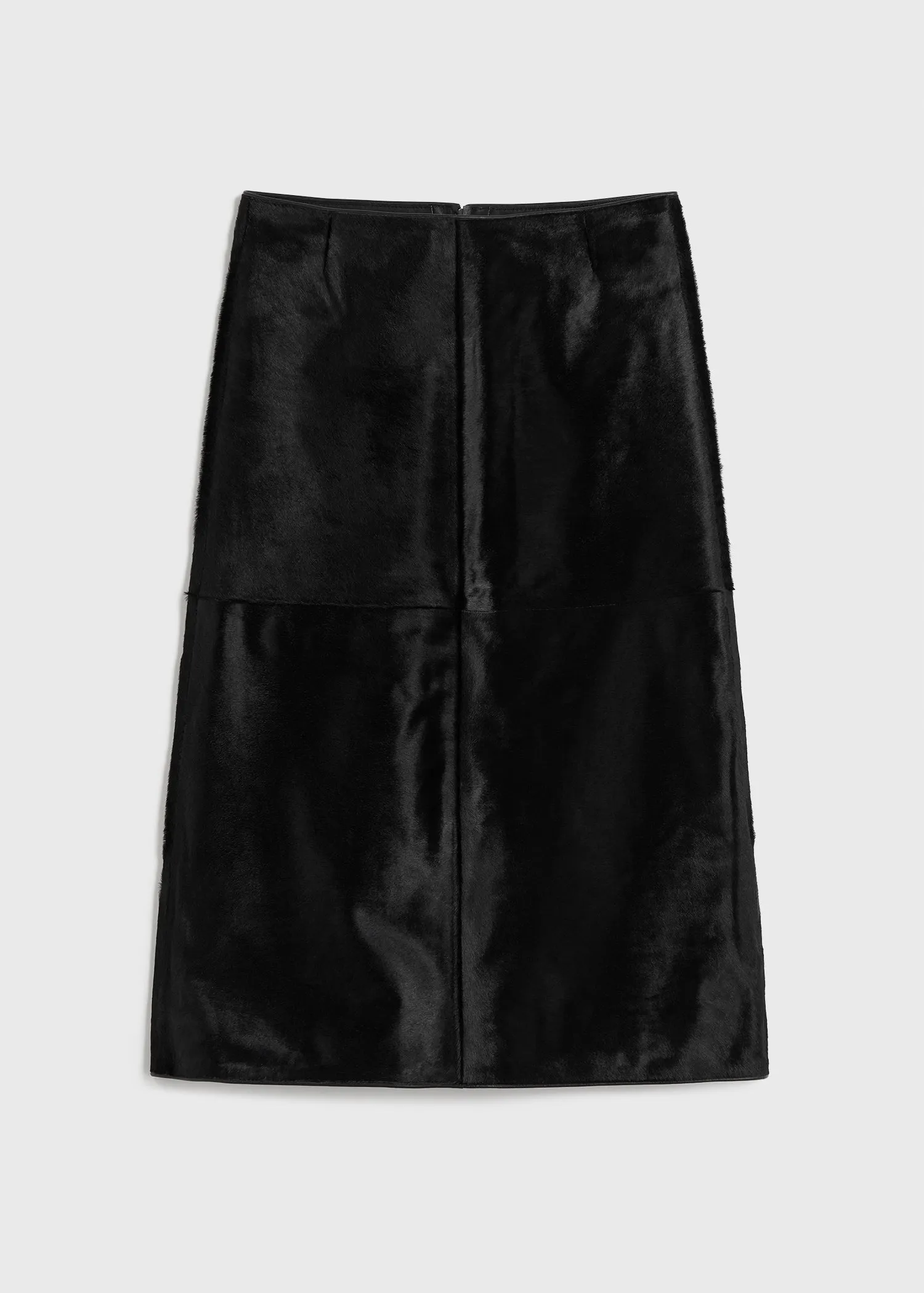 Pony hair skirt black