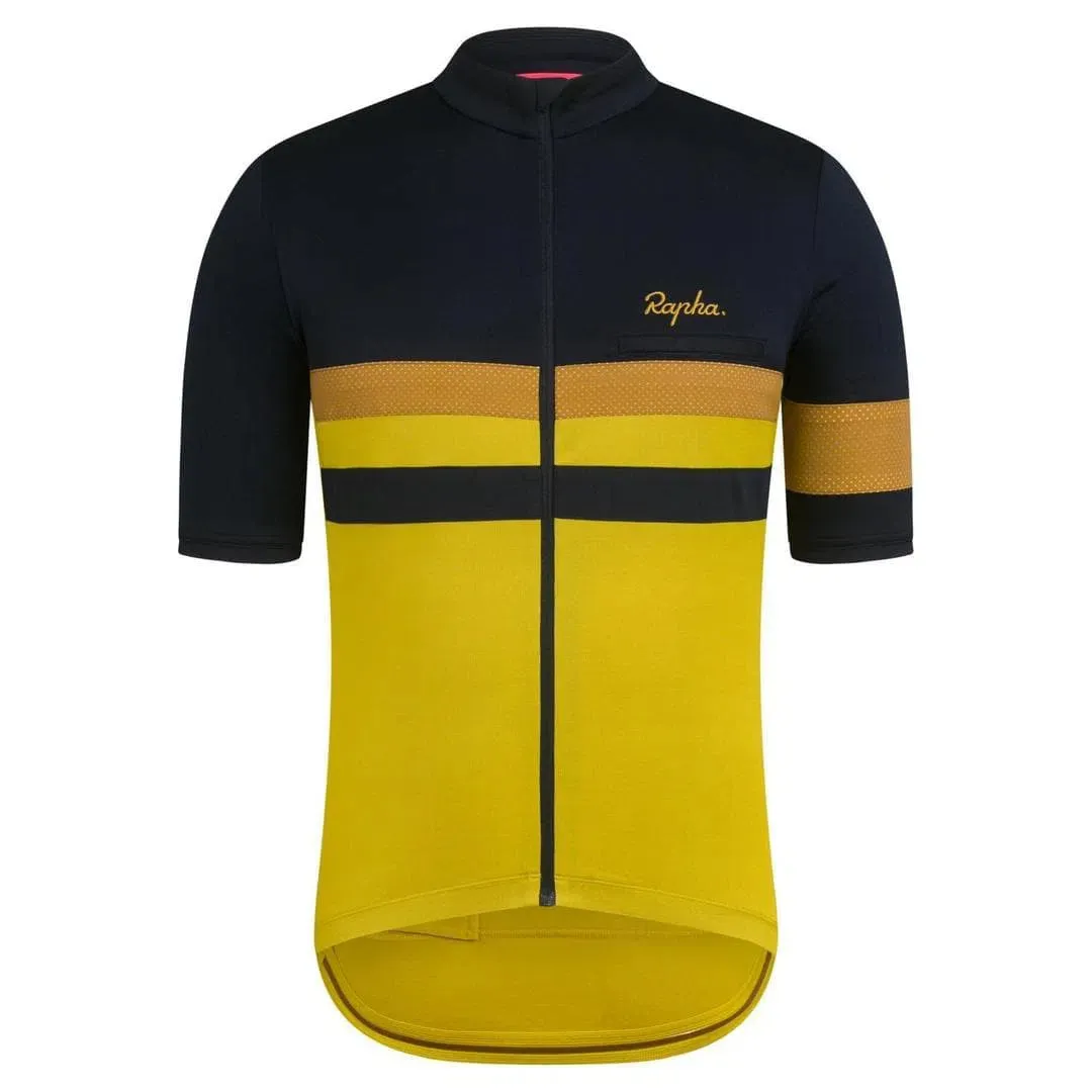 RAPHA Brevet Jersey - DCG Dark Navy/Moss Green