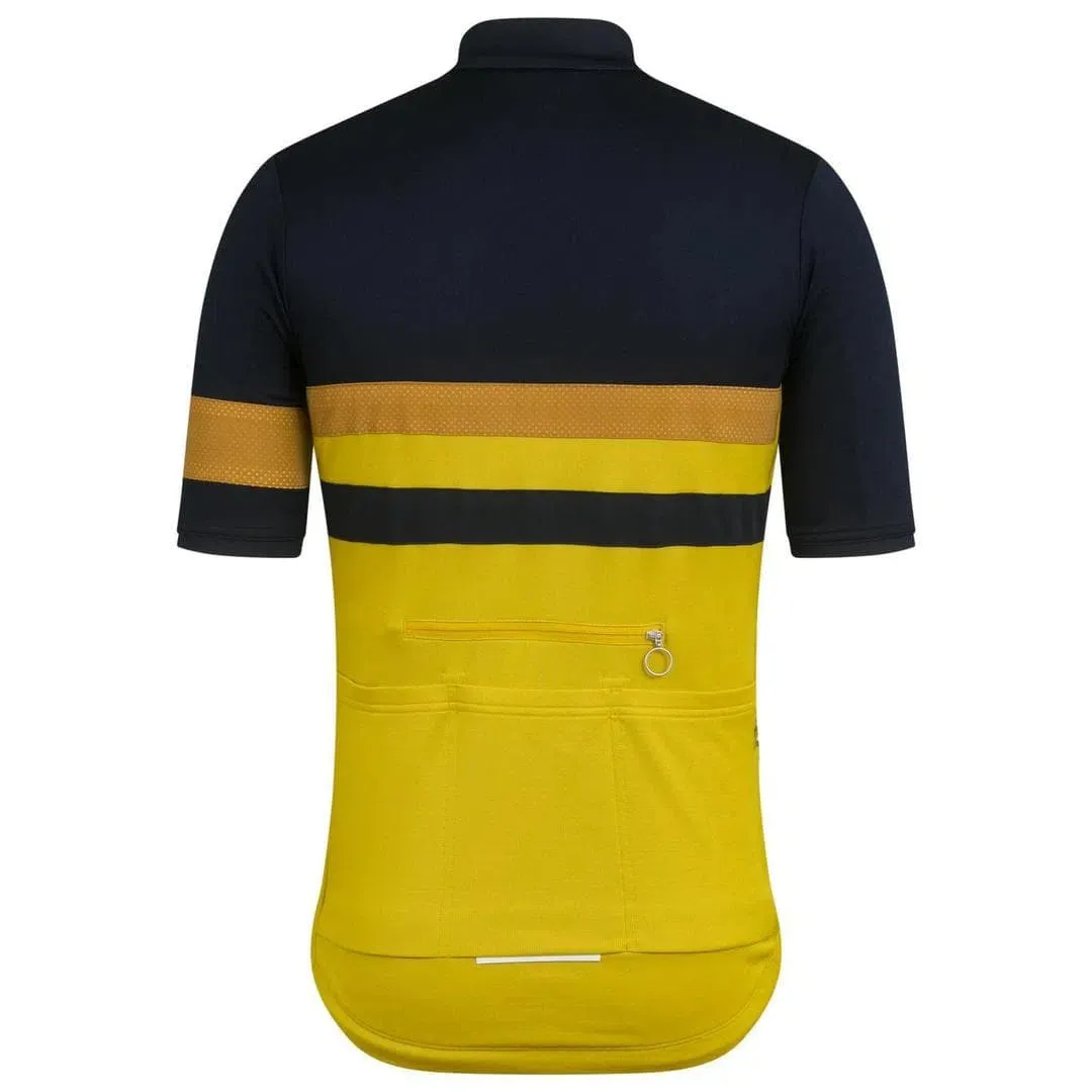 RAPHA Brevet Jersey - DCG Dark Navy/Moss Green